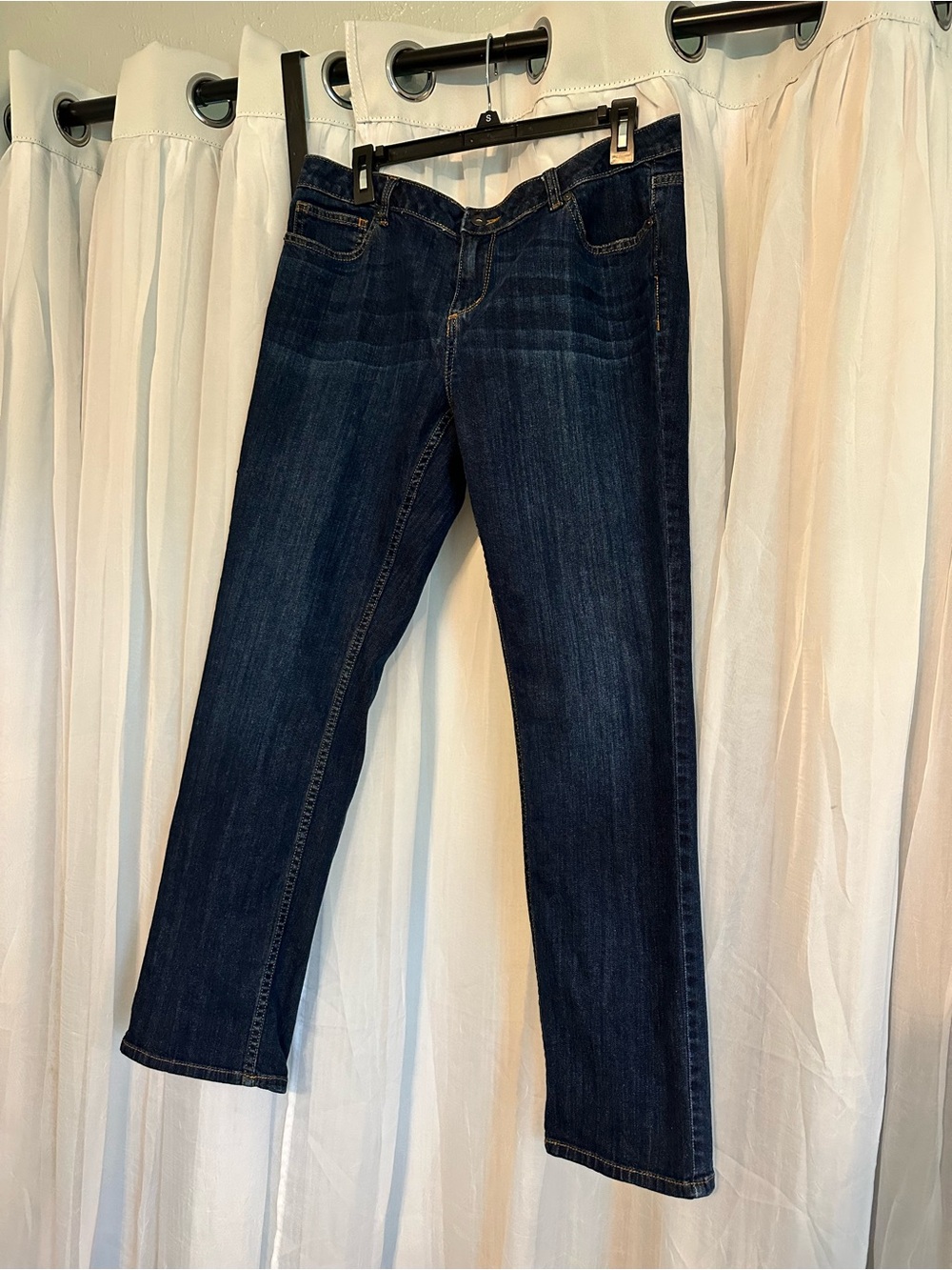 Liz Claiborne Dark Wash Straight Leg Jeans - Picture 2 of 7